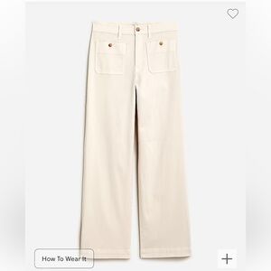 Jcrew Sailor slim wide-leg chino pant